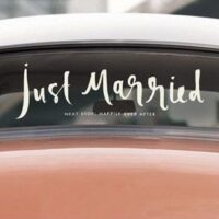 "Just Married" car vinyl